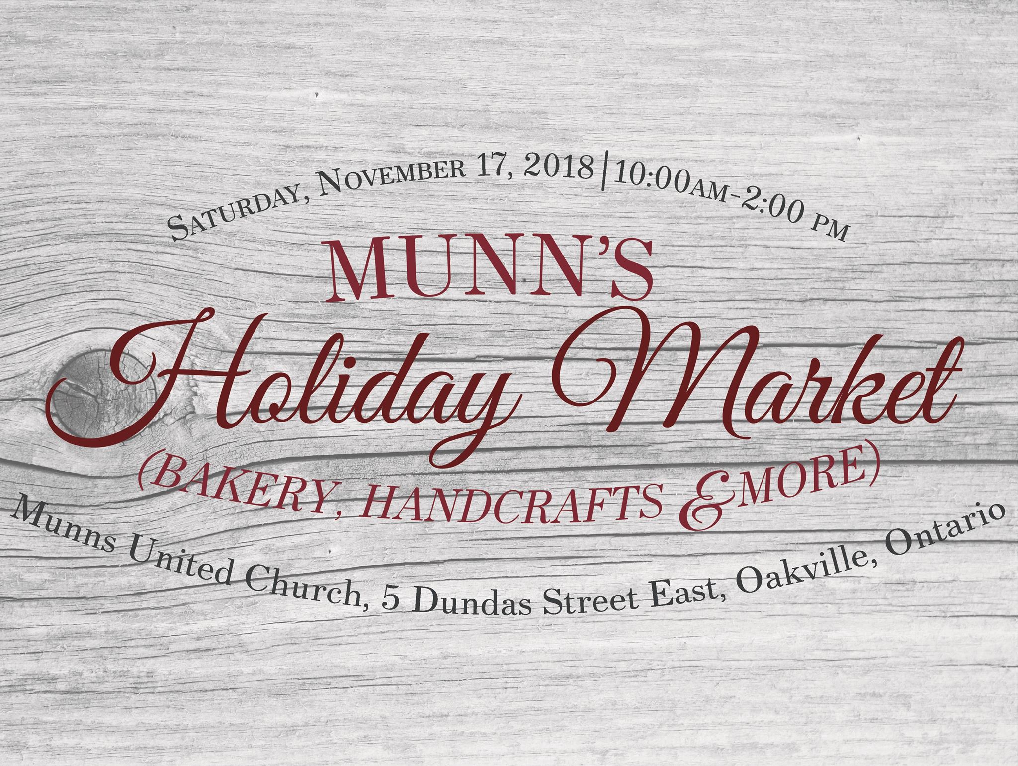 munn's united church holiday market