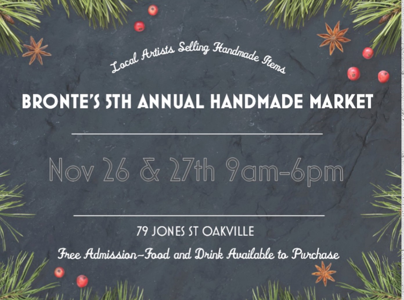 Bronte's 5th Annual Handmade Market
