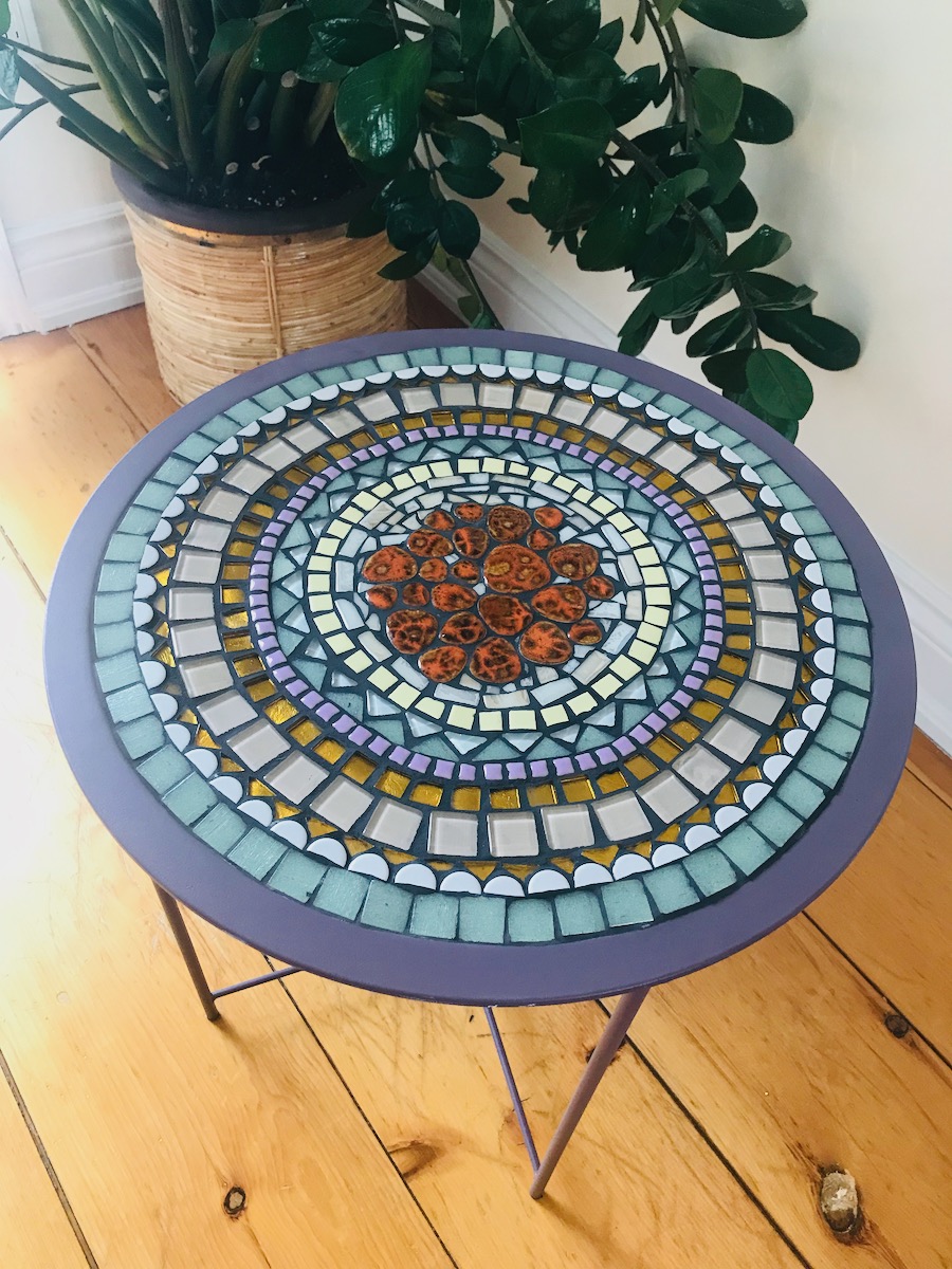Mosaic Patio Side Table workshop - Apr 25