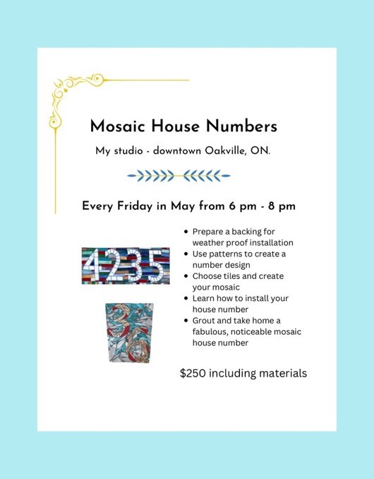 Mosaic House Numbers