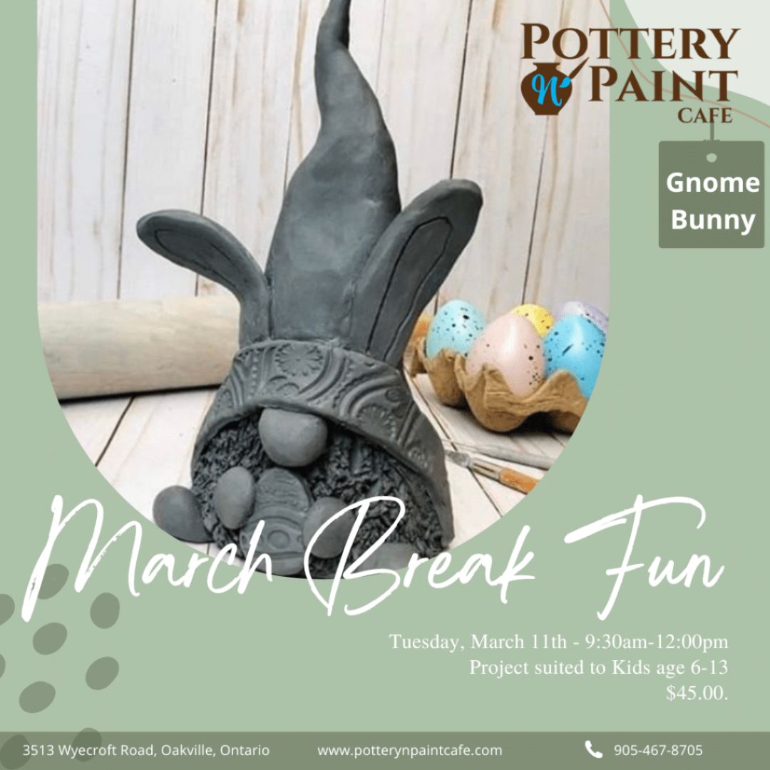 March Break Kids Gnome Bunny Clay Workshop