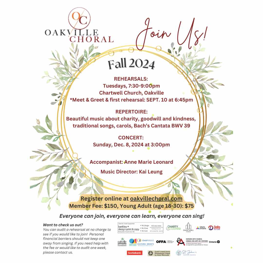 Oakville Choral Concert - The Spirit of Kindness