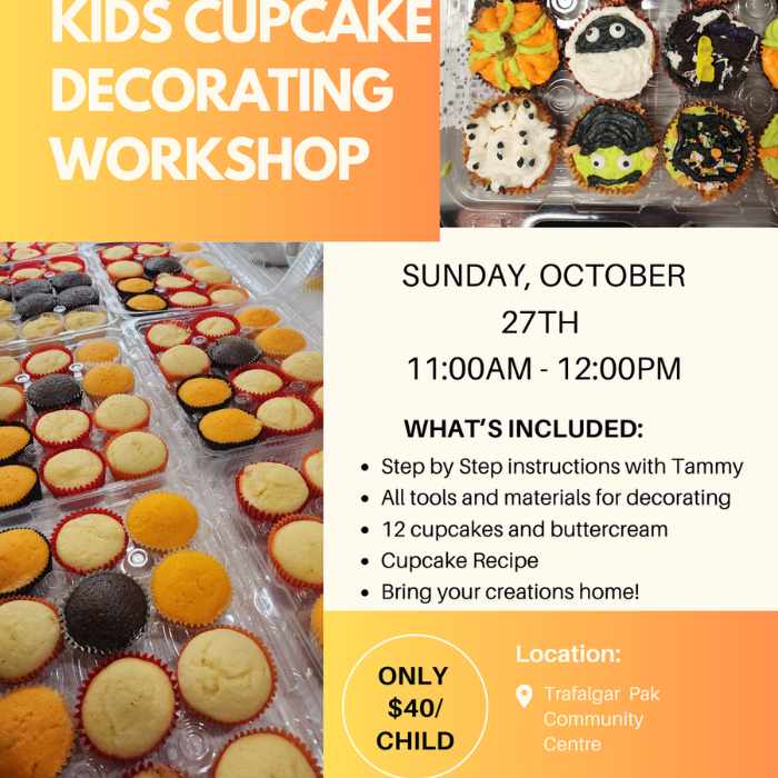 Kids Halloween Cupcake Decorating Workshop