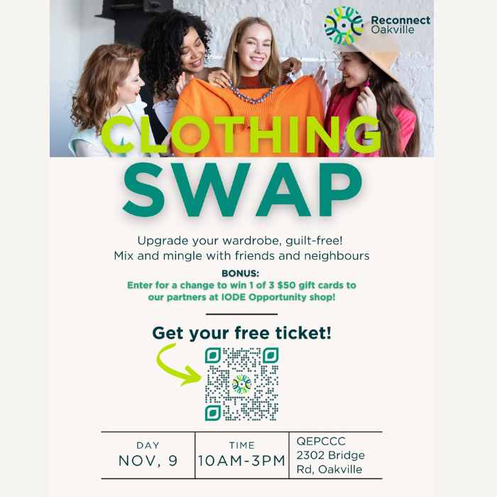 Reconnect Oakville's Clothing Swap