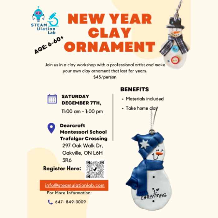 New Year Clay Ornament Workshop with Steamulation Lab