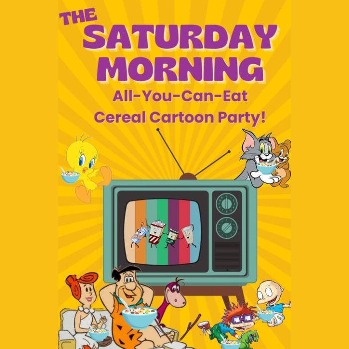 The Saturday Morning All-You-Can-Eat Cereal Cartoon Party