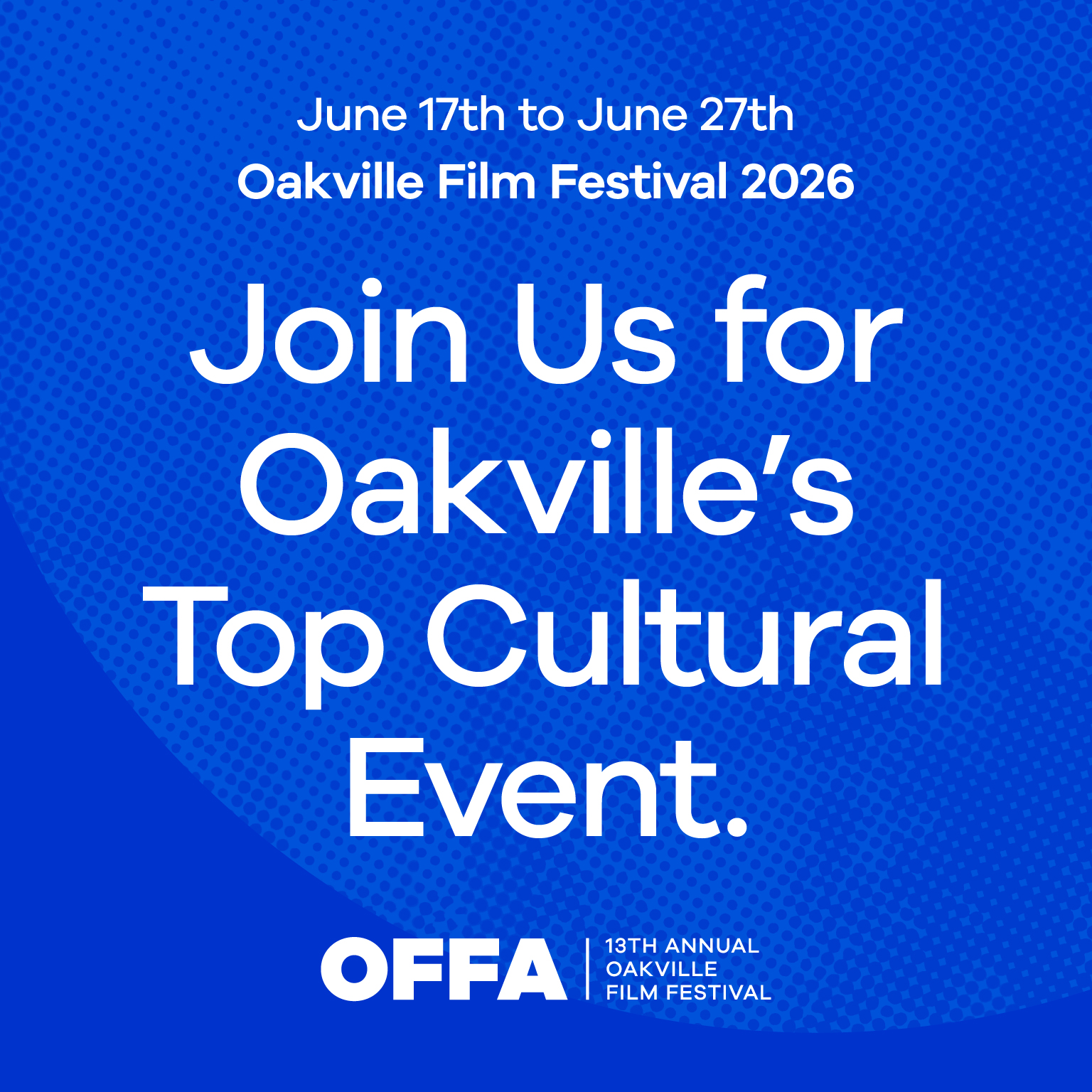 2026 Oakville Festivals of Film and Art