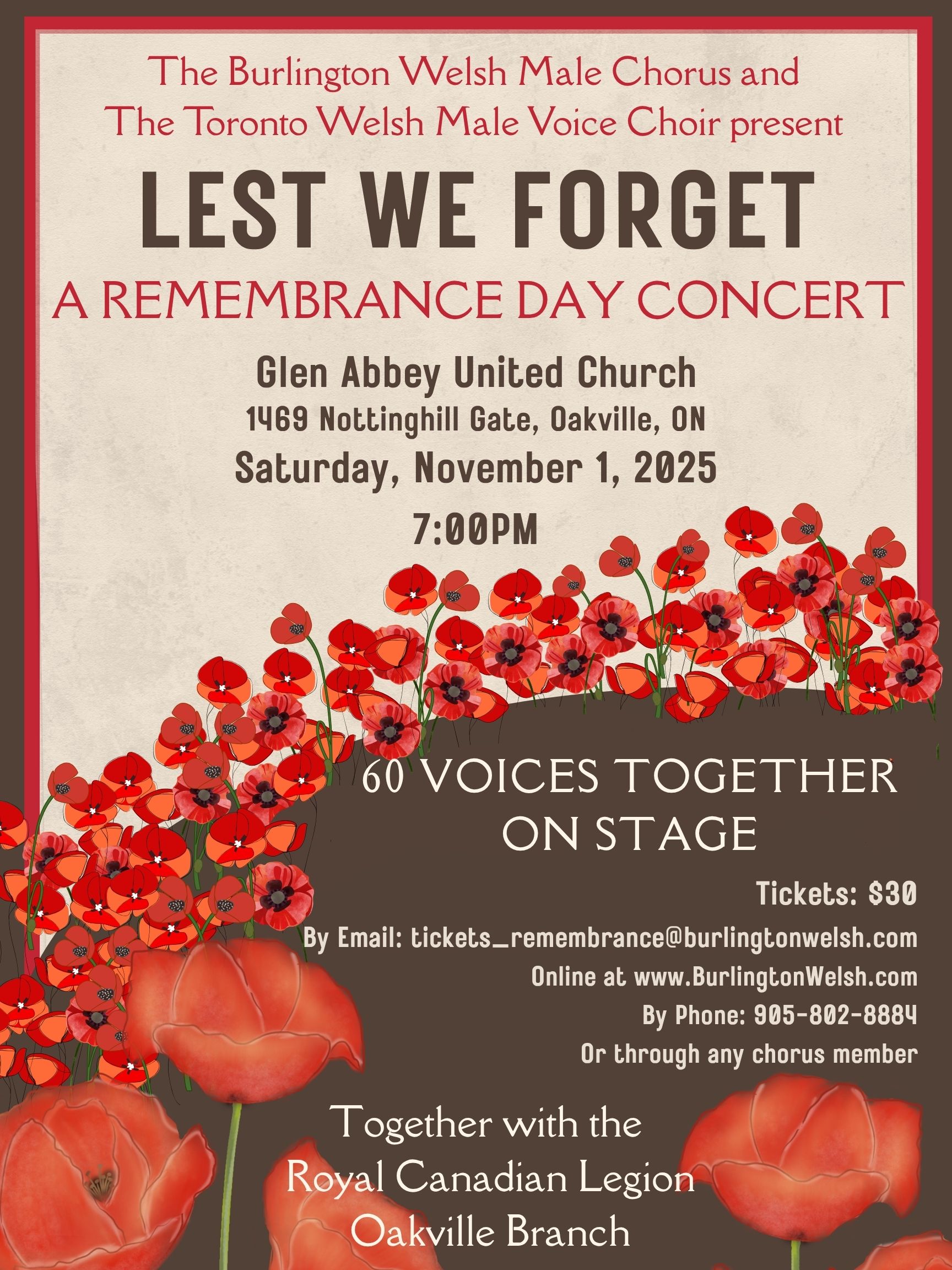 Lest We Forget: A Remembrance Day Concert