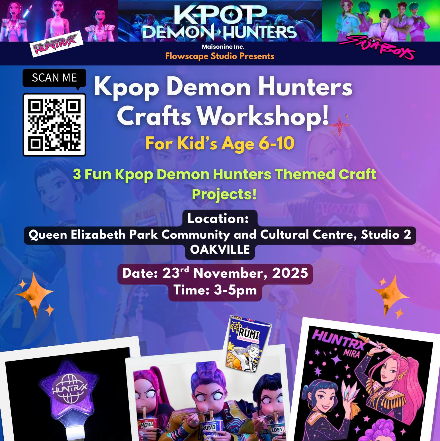 K-Pop Demon Hunters Craft Workshop for Kids
