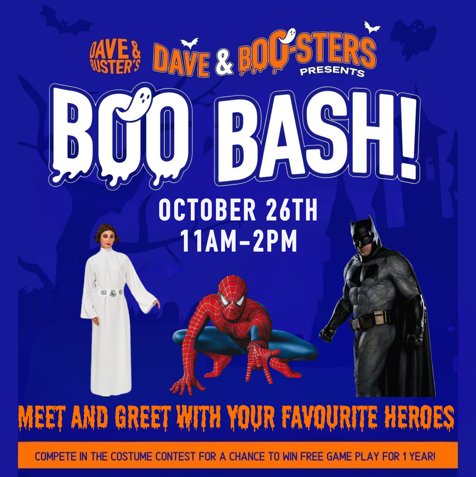 Dave & Boo-ster's Boo Bash with SUPERHERO MEET & GREET