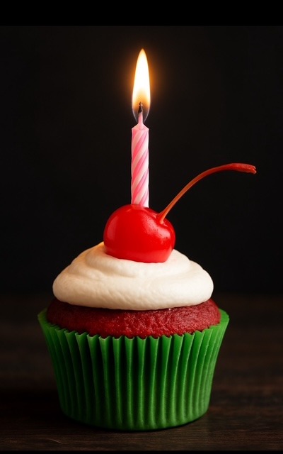 Alla Prima Birthday Cupcake